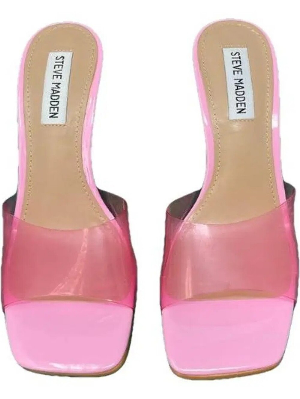 Steve Madden Lipa Pink Vinyl High Heel Sandals